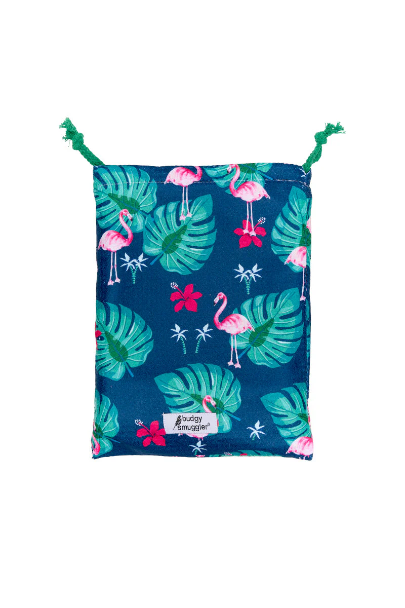 Double Sided Towel in Flamingo | Small Logo - Image 3