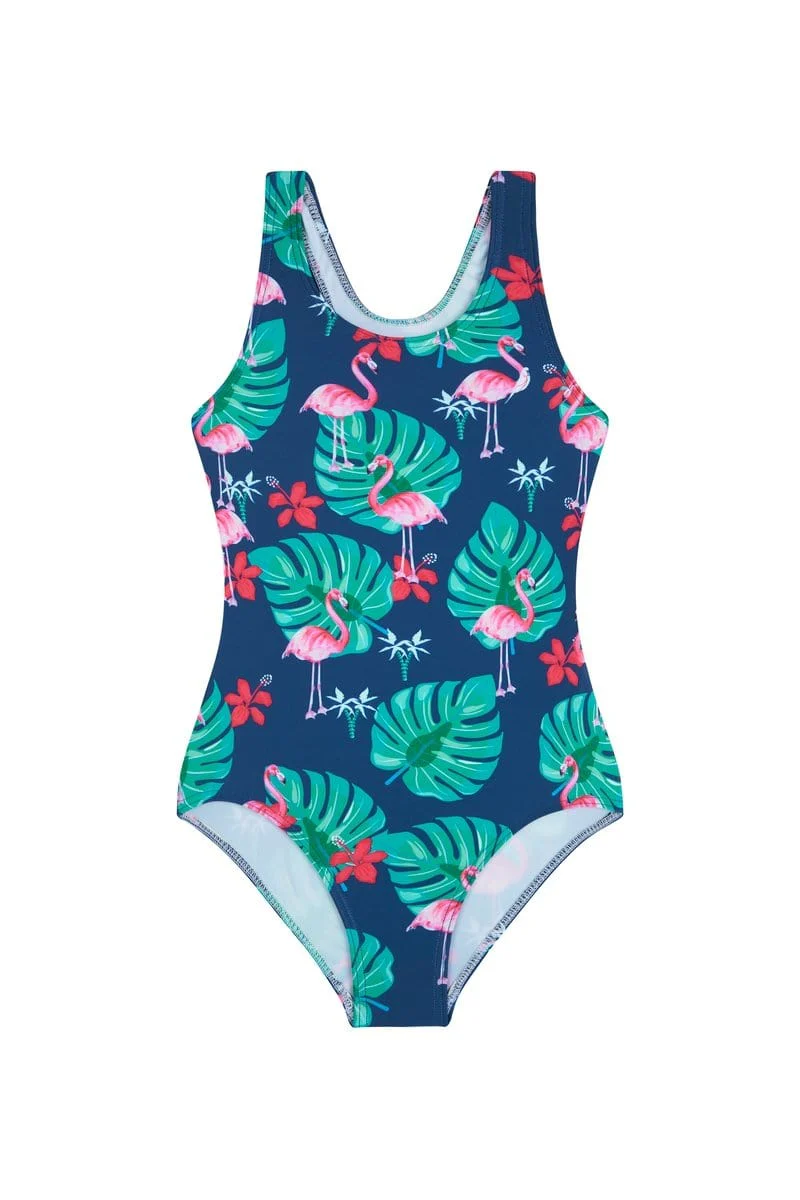 Girls One Piece in Flamingo