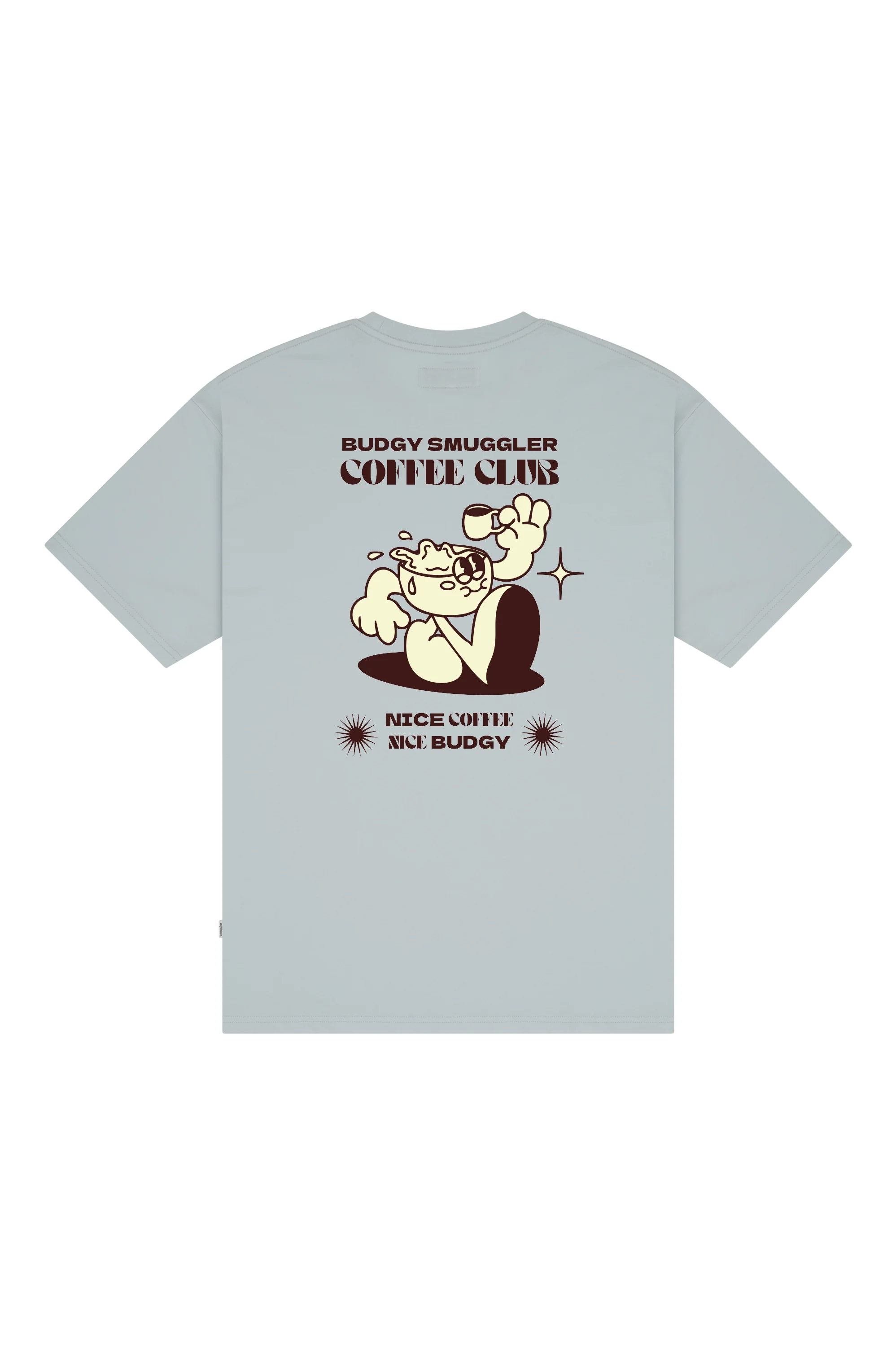 Lightweight Light Blue Tee with Coffee Club