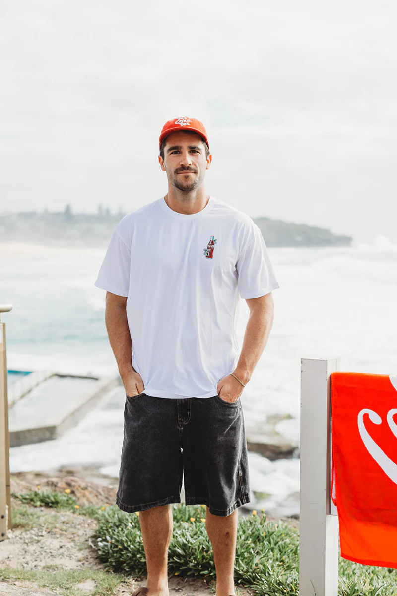 Lightweight White Tee in Coke Koala - Image 2