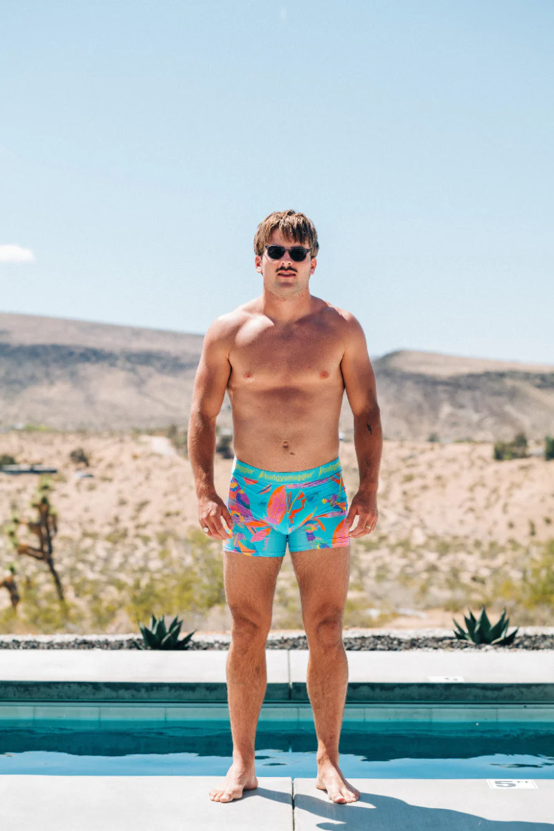 Men's Underwear Trunks in Techno Parrots - Image 2
