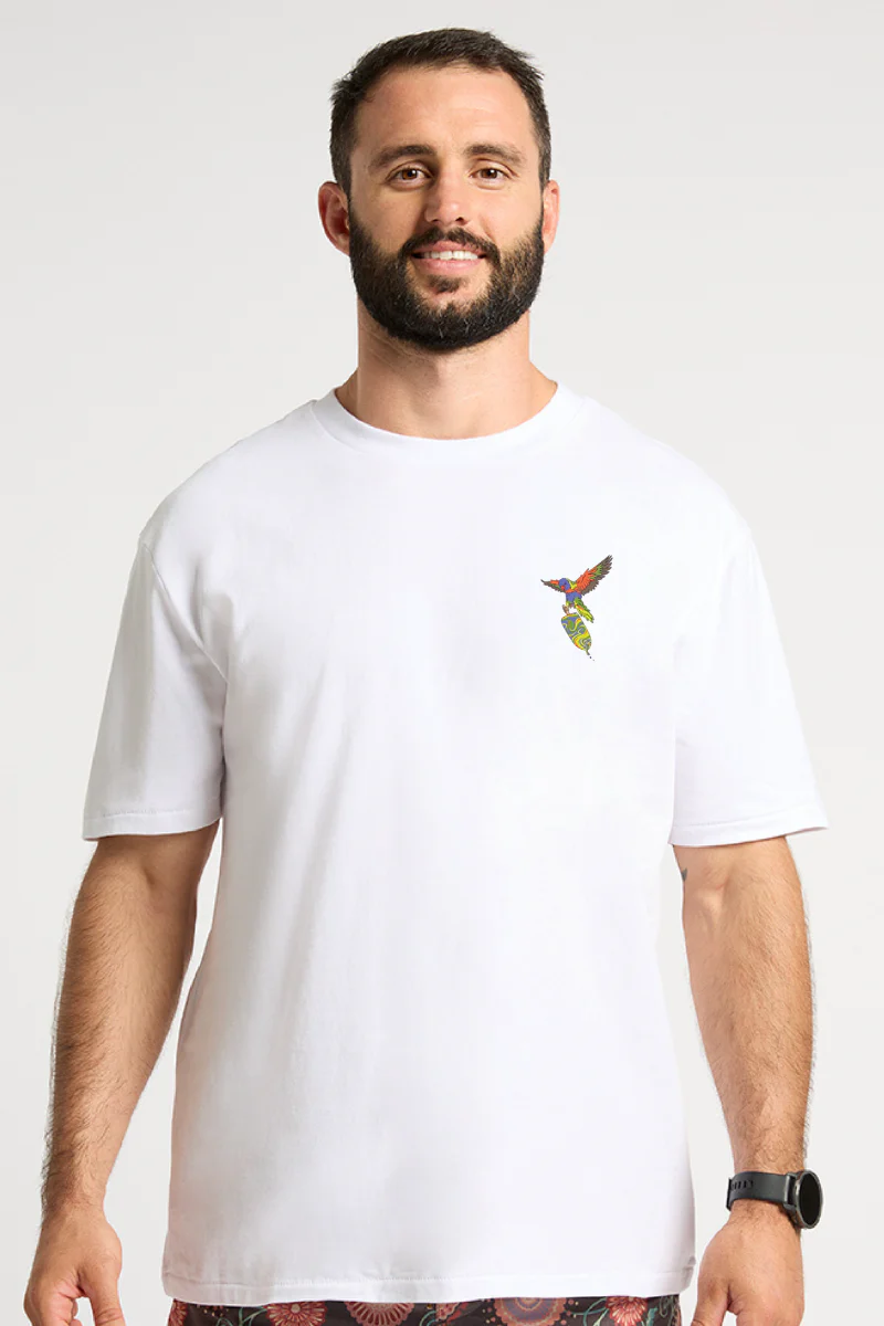 White Tee with Lorikeet - Image 2