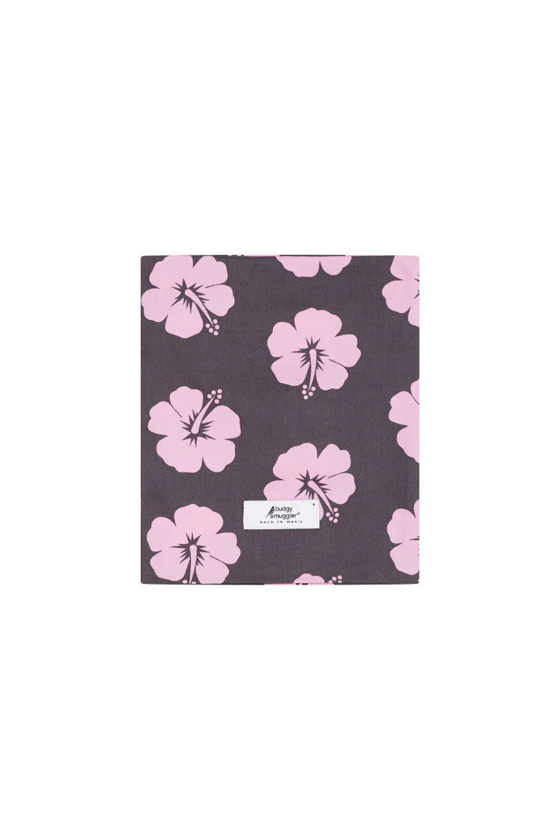 Women's Pyjama Set in Brown and Pink Hibiscus - Image 9